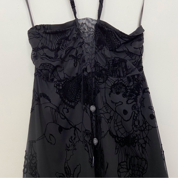 Shan mini dress cover up black halter neck mini size 10 resortwear summer spring - Picture 3 of 15